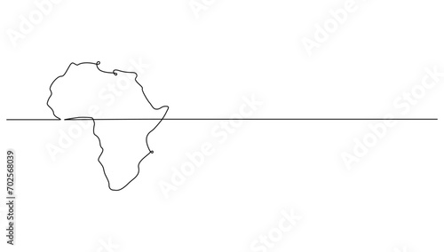africa line art island for black history