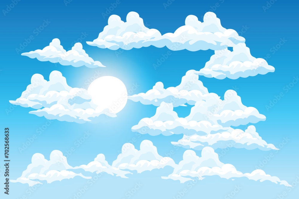 Sky Cloud Background Design Illustration Template Vector Decor Banner And Poster Sky Cloud Background Design Illustration Template Vector Decor Banner And Poster