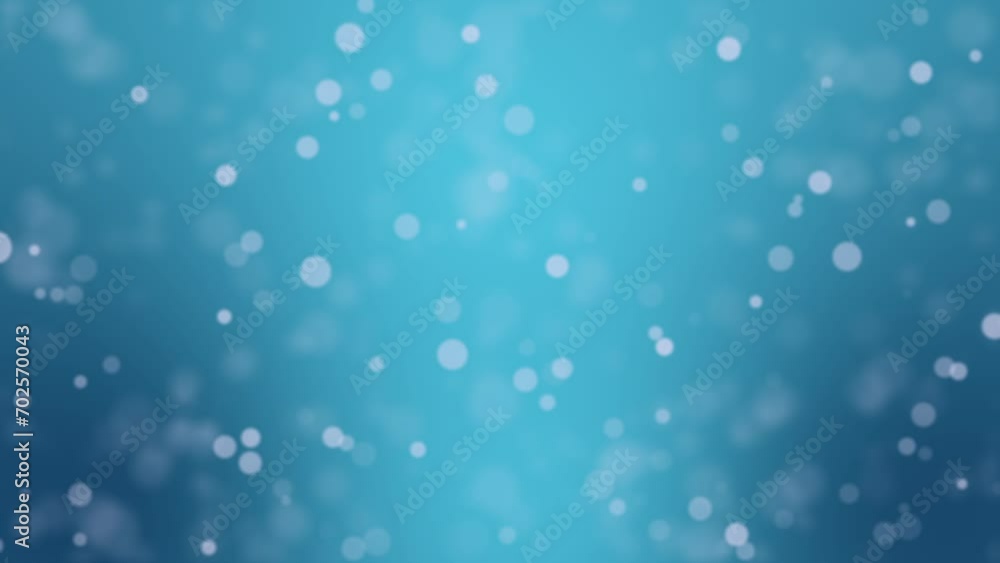 Animated teal blue bokeh background with glowing light particles Animated teal blue bokeh background with glowing light particles