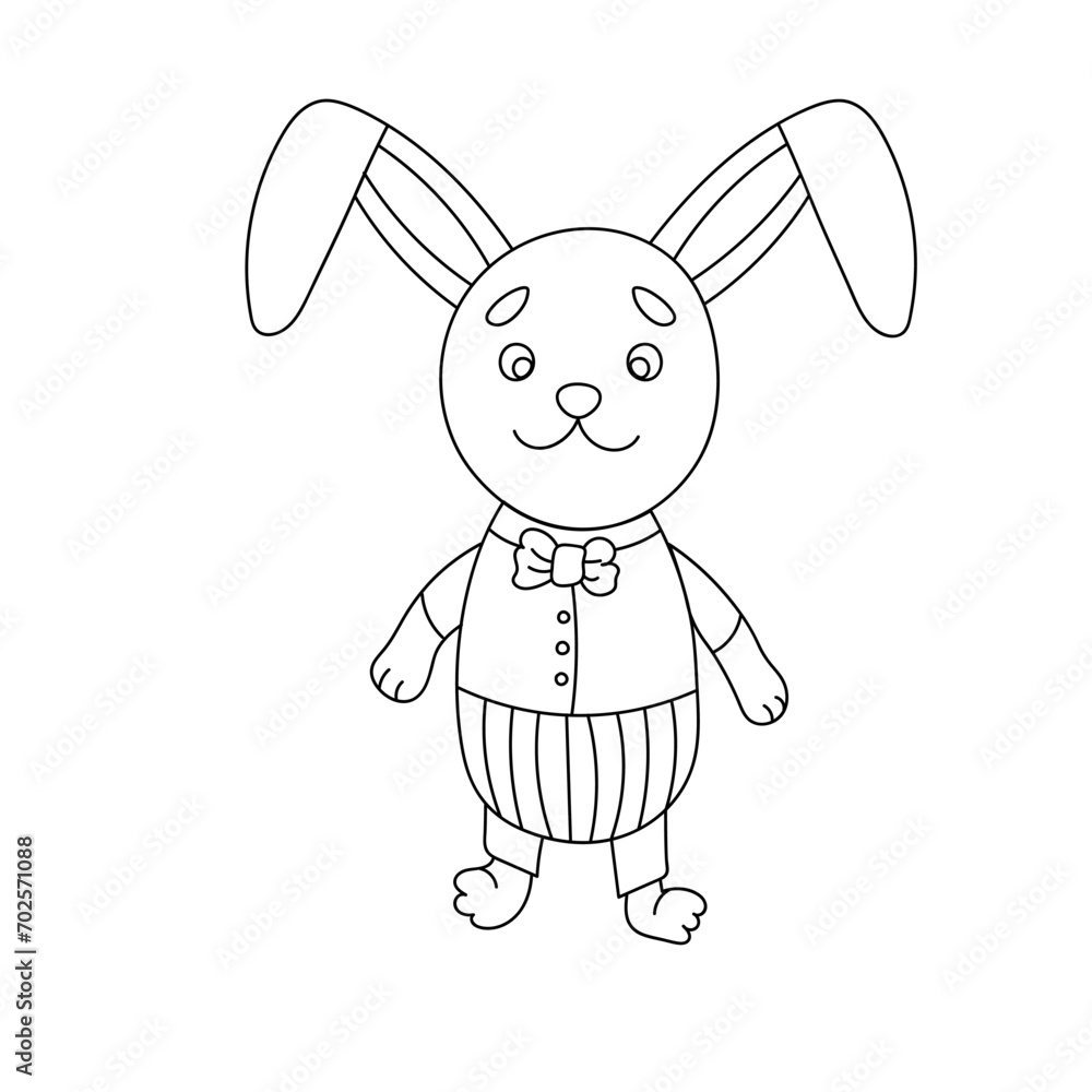 An Easter bunny cartoon rabbit holding a giant Easter egg illustration An Easter bunny cartoon rabbit holding a giant Easter egg illustration