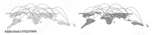 World Map business network worldwide global image vector