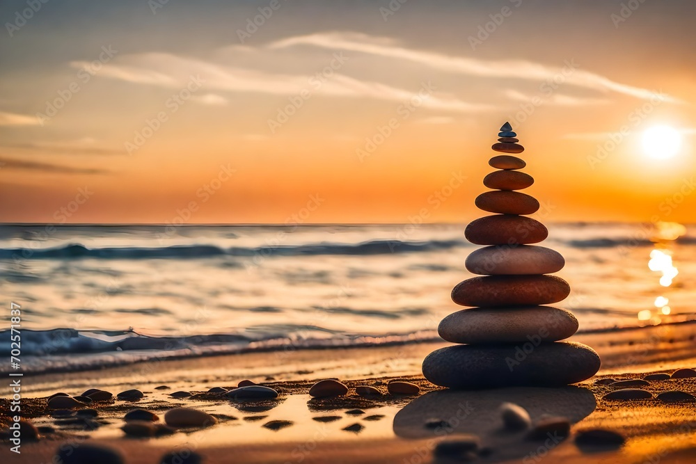 Obraz premium stones on the beach