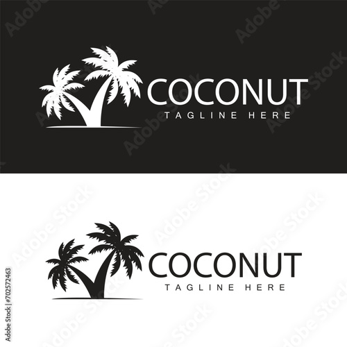 Wallpaper Mural Coconut Tree Logo Design Summer Beach Plant Palm Tree Illustration Template Torontodigital.ca
