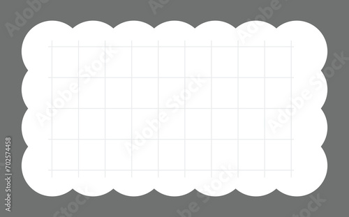 Simple cloudy text placeholder with grid. Suitable for card, cover, note pad, and poster