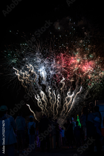 fireworks at a New Years Eve celebration photo