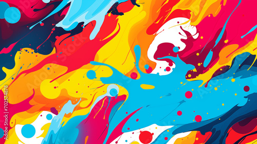 Abstract background with splashes, Abstract colorful background, Abstract pop art color paint splash pattern background, Ai generated image © FH Multimedia