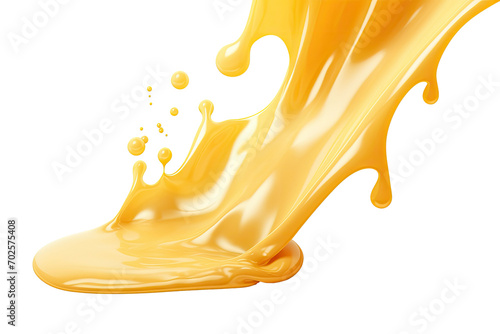 Splash of Cheese with drip and melting sauce splashing isolated on transparent png background, cheese slice with liquid swirl, ingredients for making food.