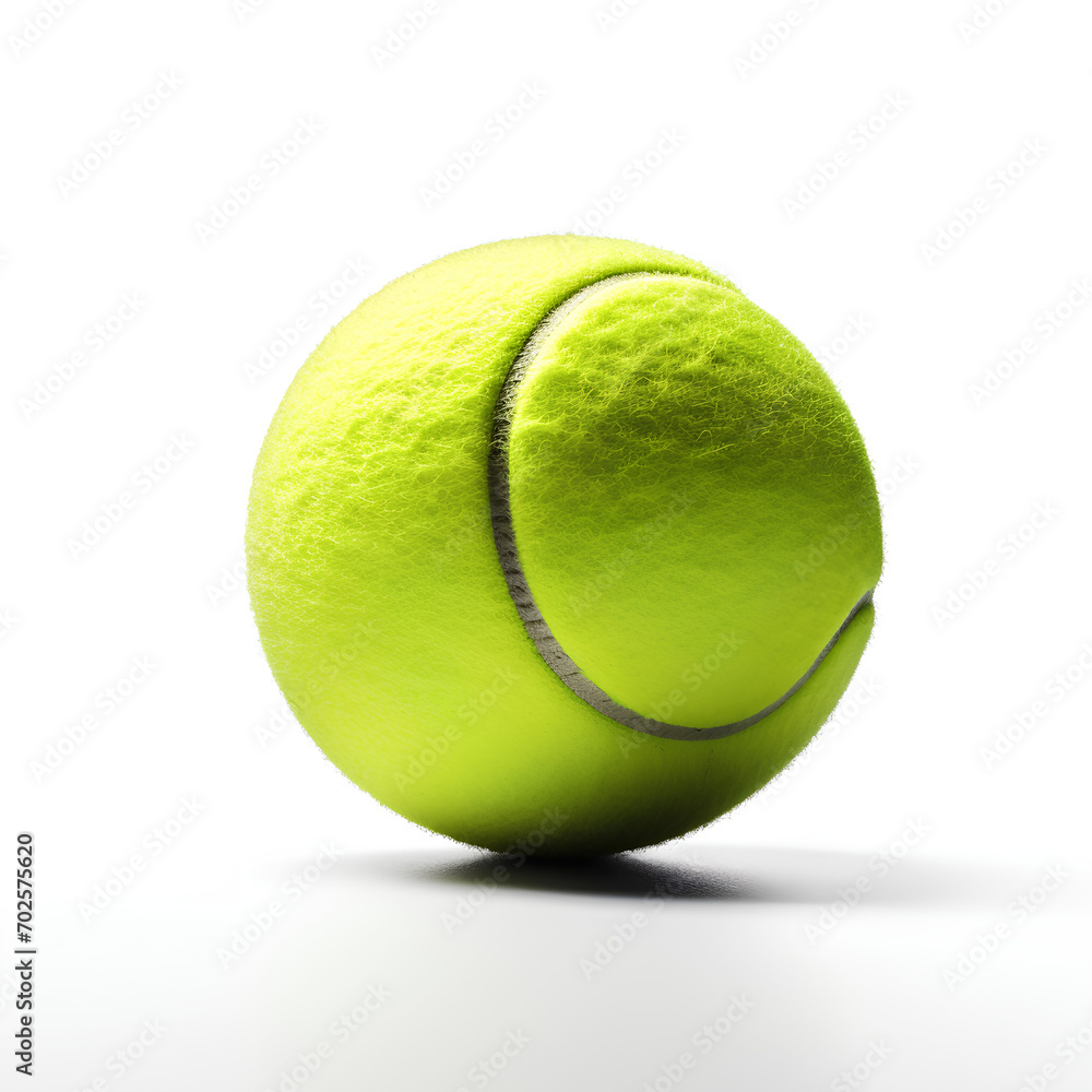 Tennis ball on a white background