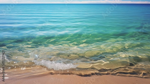 Great lake of north America in the style of sparkling water reflections, hyper realistic compositions. High quality image. Copy space for text. photo