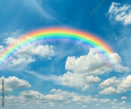 sky background Beautiful clouds and rainbows © squallice