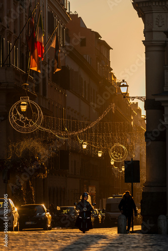 Photography Décorations de Noël à Rome au petit matin