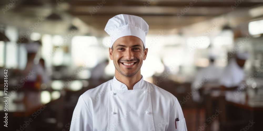 A dedicated chef's smile reflects love for the craft