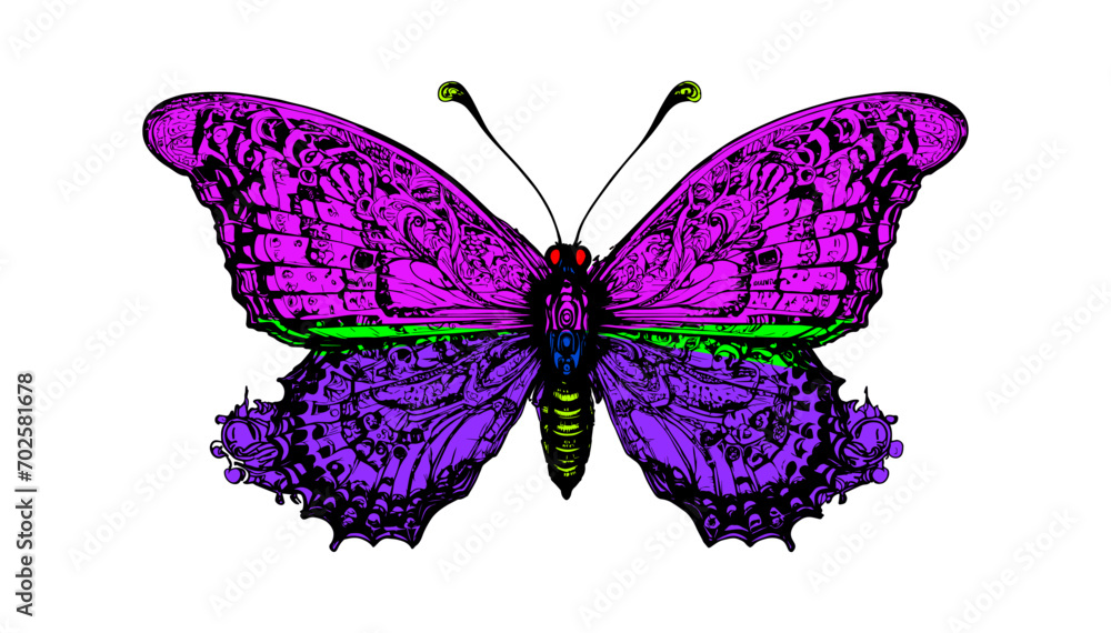 Obraz premium butterfly on white background