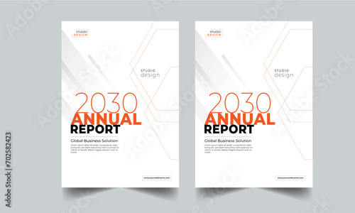 annual report business brochure flyer clean design layout template 