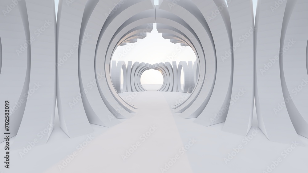 Obraz premium Futuristic architecture background 3d render