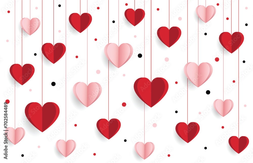 Happy valentine day. with creative love composition of the hearts. Vector illustration Happy valentine day. with creative love composition of the hearts. Vector illustration
