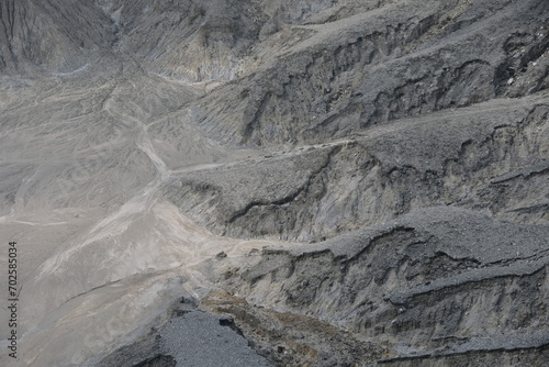 Tangkuban Parahu mountain crater in Lembang, West Java. The crater emits solfatara. Tangkuban Perahu.  photo