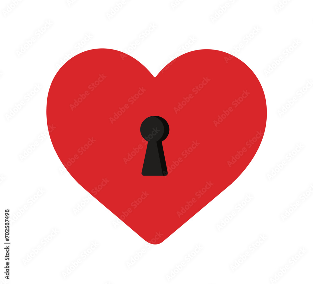 heart with keyhole vector illustration heart with keyhole vector illustration