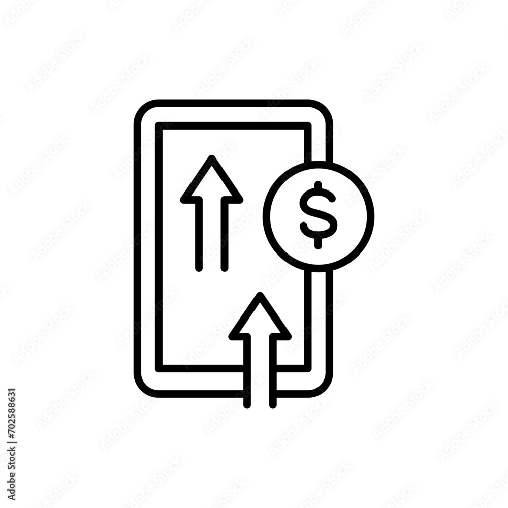 Investment app outline icons, minimalist vector illustration ,simple transparent graphic element .Isolated on white background Investment app outline icons, minimalist vector illustration ,simple transparent graphic element .Isolated on white background