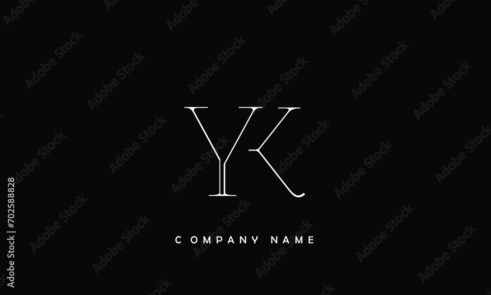 YK KY, Y, K Abstract Letters Logo Monogram YK KY, Y, K Abstract Letters Logo Monogram