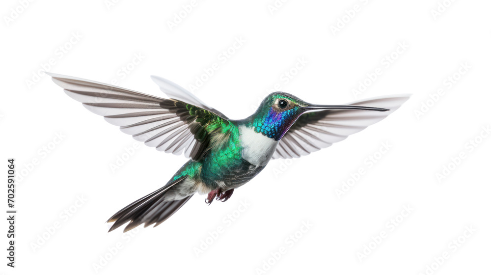 Broad Billed Hummingbird on a pure isolated on white background,PNG image. Broad Billed Hummingbird on a pure isolated on white background,PNG image.