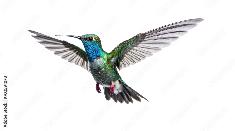 Broad Billed Hummingbird on a pure isolated on white background,PNG image. Broad Billed Hummingbird on a pure isolated on white background,PNG image.