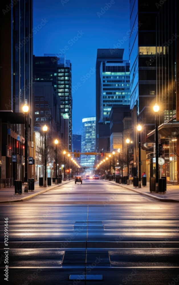 Picture of an Empty Urban Street