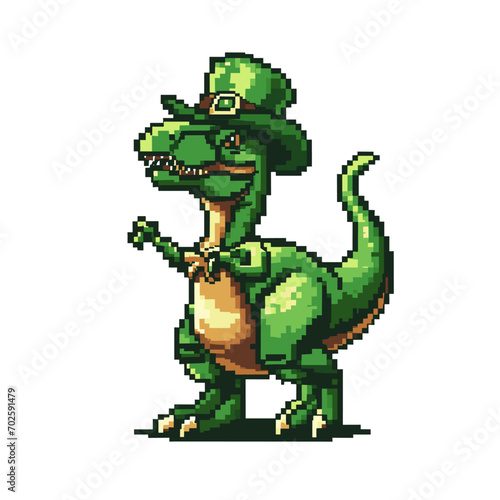 green trex skt. Patrick´s day cartoon