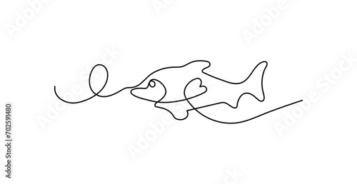 fish line art, vector best line icon.