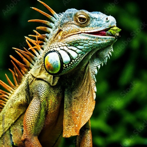 iguana in the zoo