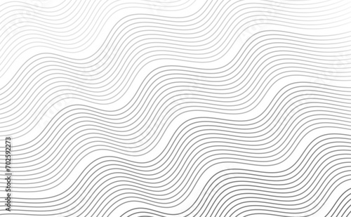 Black Wavy Lines Isolated on White Abstract Background Design. abstract wave background vector