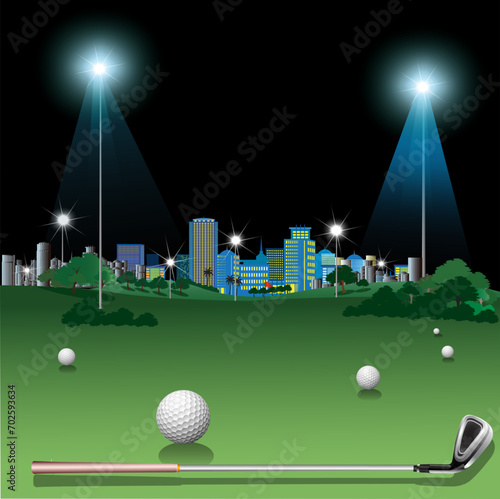 Golf course night