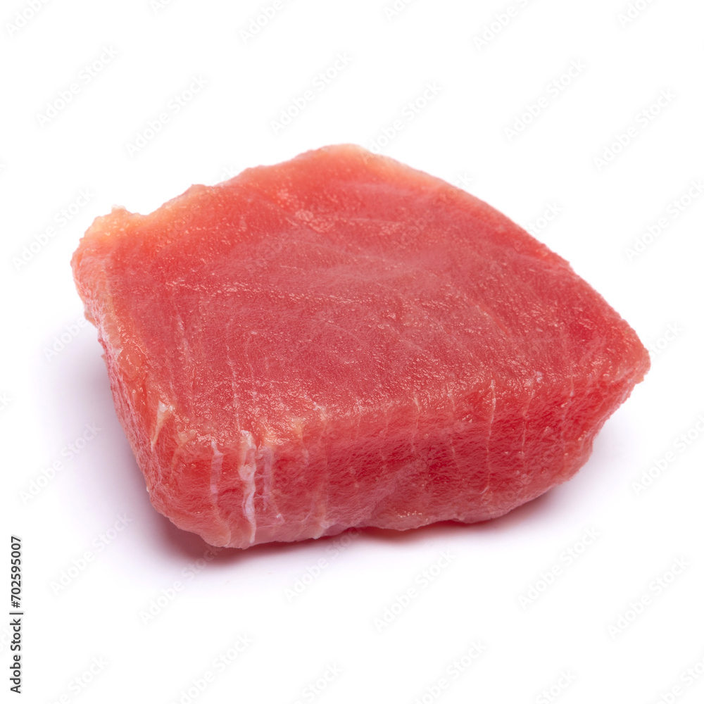 Fresh tuna Fish steak isolated on a white background Fresh tuna Fish steak isolated on a white background