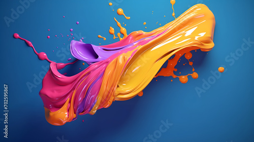 Wallpaper Mural Multicolored swirl of lines 3d rendering in papercut style. AI generative. Torontodigital.ca