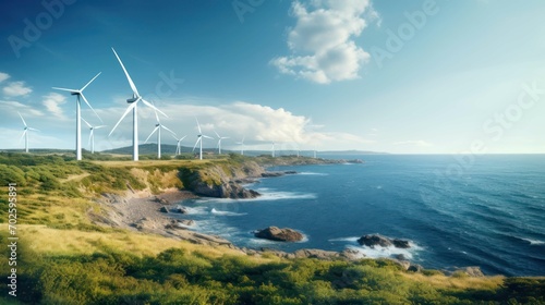 Windmills by the Coastal Breeze