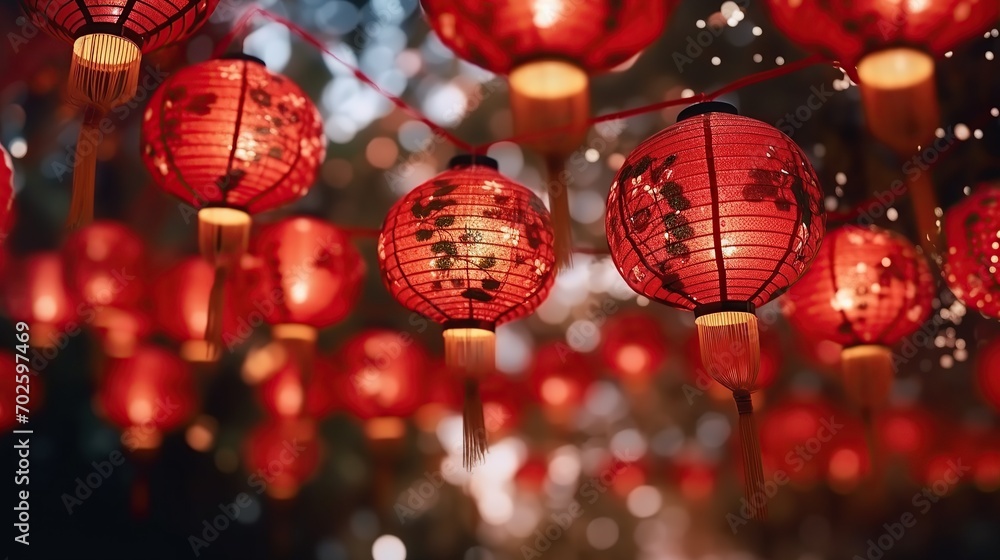 Chinese red paper lanterns. Chinese New Year celebration Chinese red paper lanterns. Chinese New Year celebration