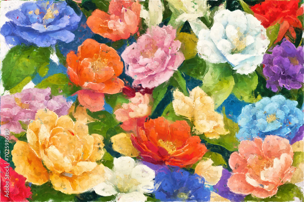 custom made wallpaper toronto digitalAbstract beautiful oil painting flower illustration