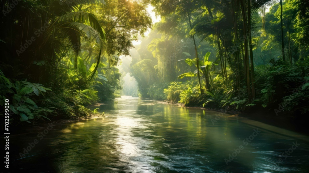 Picturesque River in the Heart of a Beautiful Forest