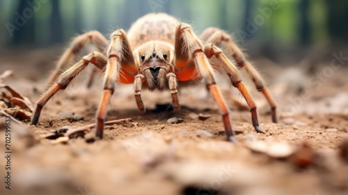 Tarantula Spider Close Up in Natural Habitat