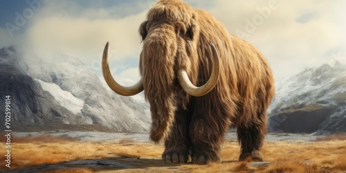 Mammoth Image Set against Natural Backdrop photo