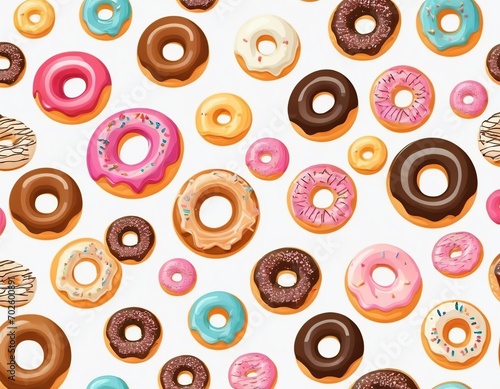 seamless pattern with donuts