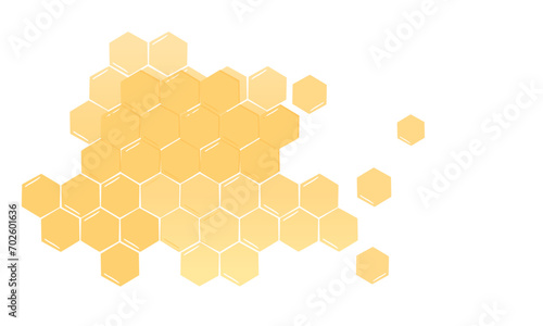 Beehive honey sign with hexagon grid cells isolated on white background vector.