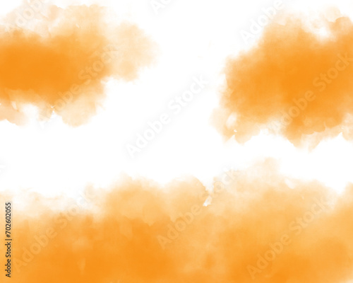 オレンジの夕焼け雲のイラスト