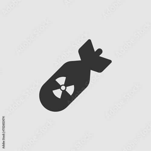 Vector Simple Isolated Nuclear Bomb Icon