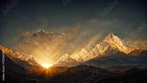 mountain valley landscape background nature sky screensaver