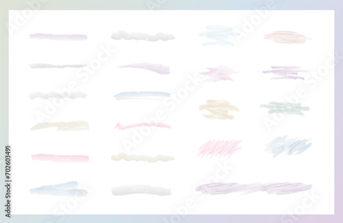 女性向けやわらかい印象の水彩アンダーライン・マーカーセット