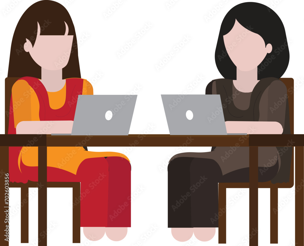 Indian women working vector illustration Indian women working vector illustration