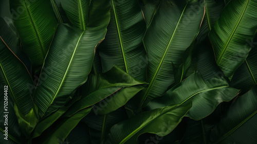 Tropical banana leaf texture large palm foliage