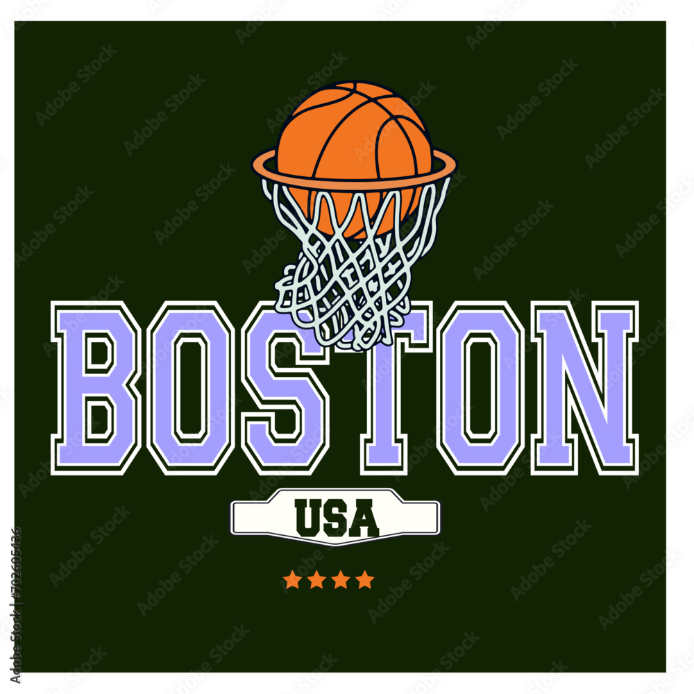 BOSTON Varsity USA team College Campus University Tshirt Graphic Fashion logo Trending Apparel Cute Emblem Slogan Basketball Baseball Badge Team