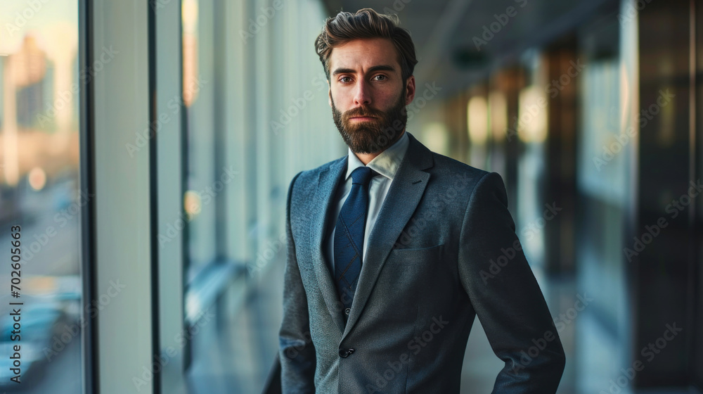 Fund manager wearing suit business Fund manager wearing suit business